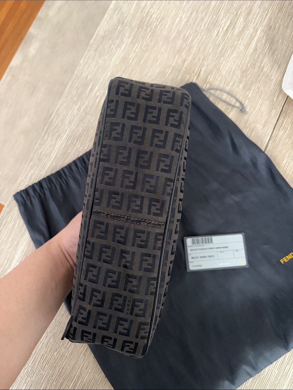 Fendi Vintage Zucca FF Baguette Pouch – Authentic w/ Dust Bag & Card (AS-IS) - Picture 11 of 16